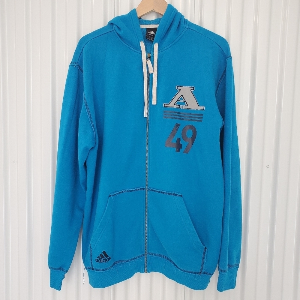 Adidas | Zip Closure Graphic Sweater Hoodie